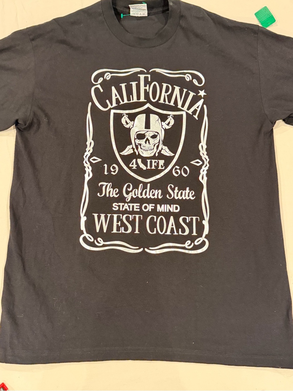 California West Coast Graphic Tee - Black Raiders for life
